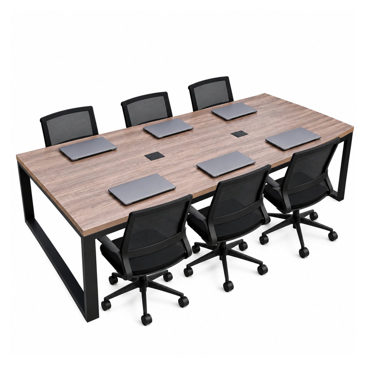 Mesa de Reunião 6 a 8 Lugares Estilo Industrial 120 x 270cm - Imagem 6